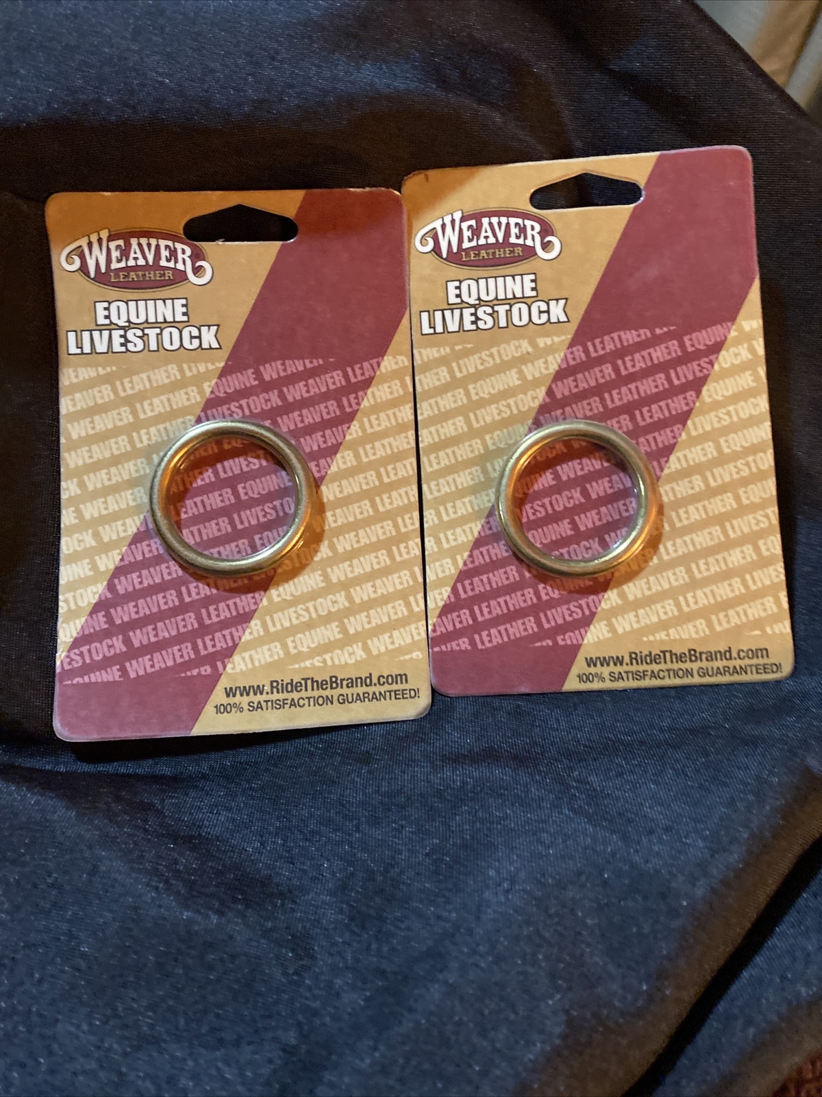 WEAVER LEATHER CARD HDWR, 1 1/4" SOLID BRASS O-RING Set Of 2 Packs