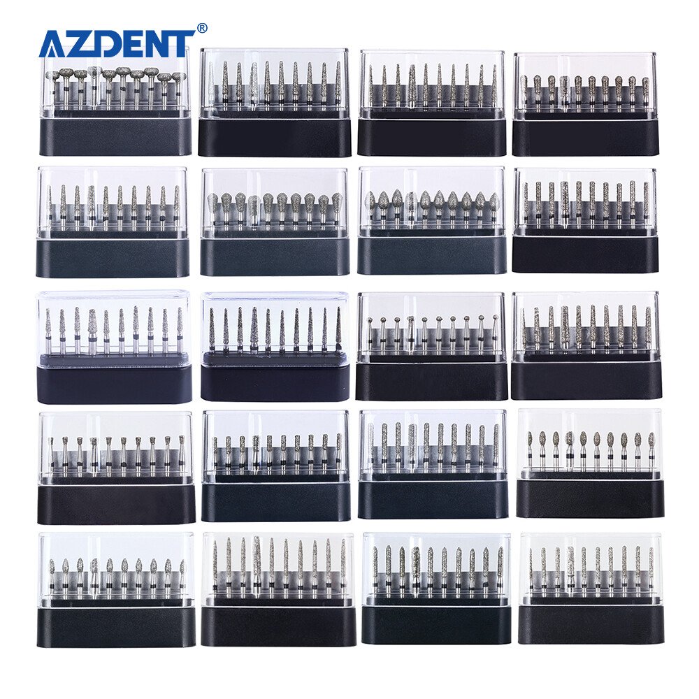 AZDENT Dental Super Coarse Diamond Burs Drills FG For High Speed Handpiece