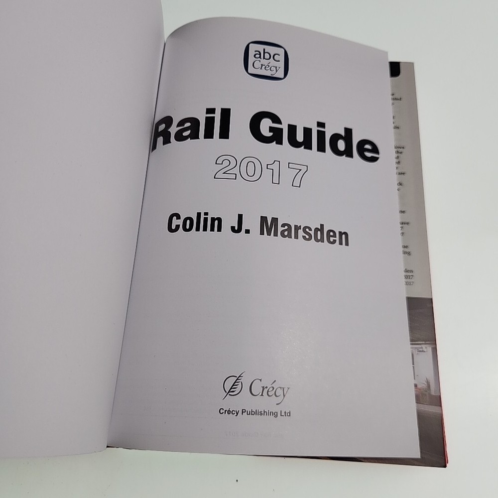 Rail Guide Colin Marsden 2017 Hardback Book