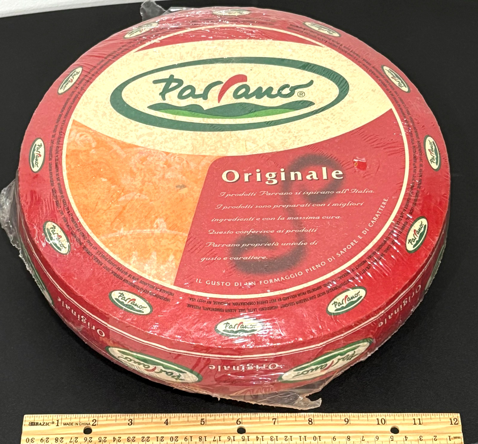 ⭐NICE!!!⭐ RARE PARRANO CHEESE WHEEL PLASTIC STORE DISPLAY ADVERTISING PROP BOSKA