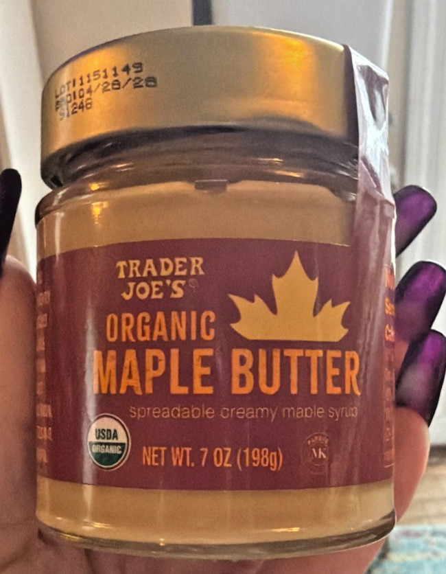 Trader Joe's Organic Maple Butter 7 oz EXP 4/28