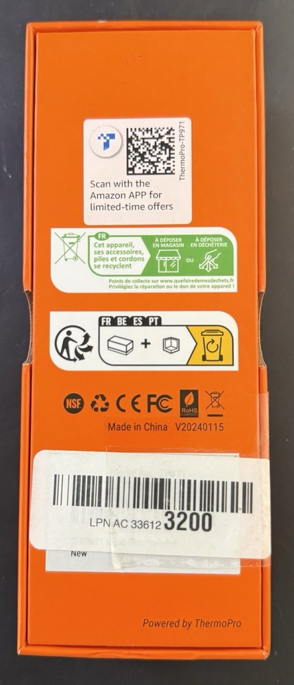 ThermoPro TempSpike Plus TP971 Wireless Bluetooth Meat Thermometer VC9