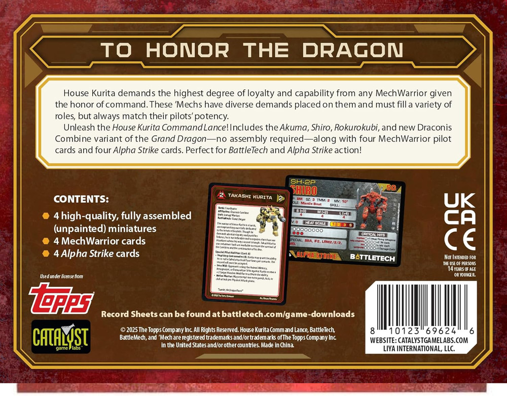 BattleTech: House Kurita Command Lance Force Pack