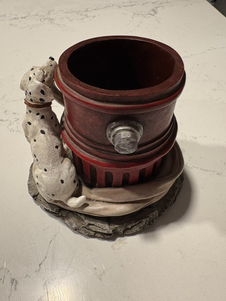 Fireman Pencil Holder Fire Hydrant Dalmatian