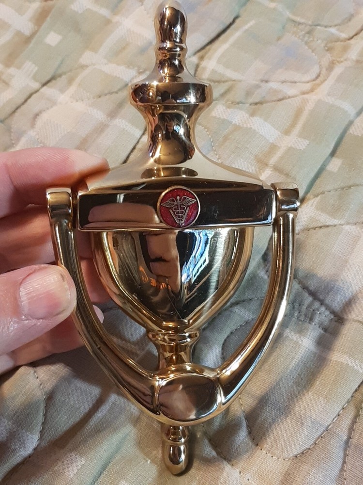 Polished Brass door knocker With LOGO