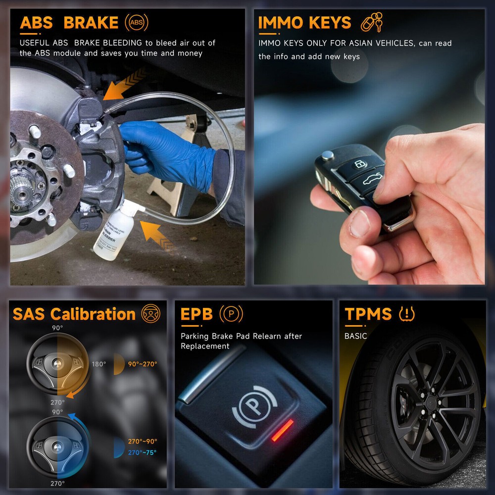 FOXWELL NT809TS OBD2 Scanner Diagnostic Tool TPMS Programming Car Bi-Directional