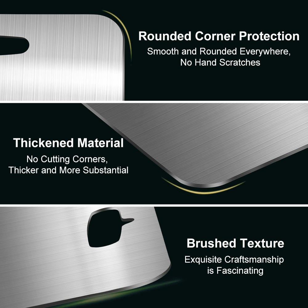 Tabla de Cortar Titanio 100% Puro Para Cocina, Bloque de Carnicero, S/M/L