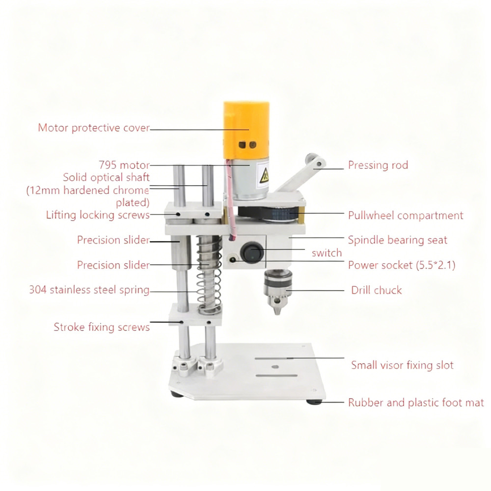 Mini Bench Drill Press Precision CNC Table Milling Machine Portable Driller, 96W