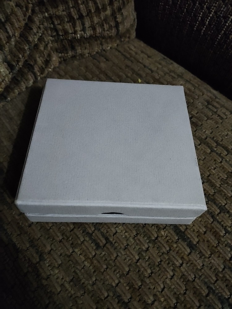 Mini Desk Paperweight Clock Grey 2x2in