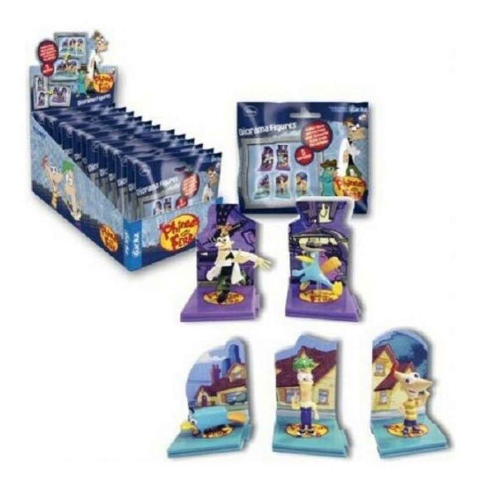 Phineas and Ferb Blind Bag Game and Collectable Figures Size 3 Approx 5-8cm Pack of 4