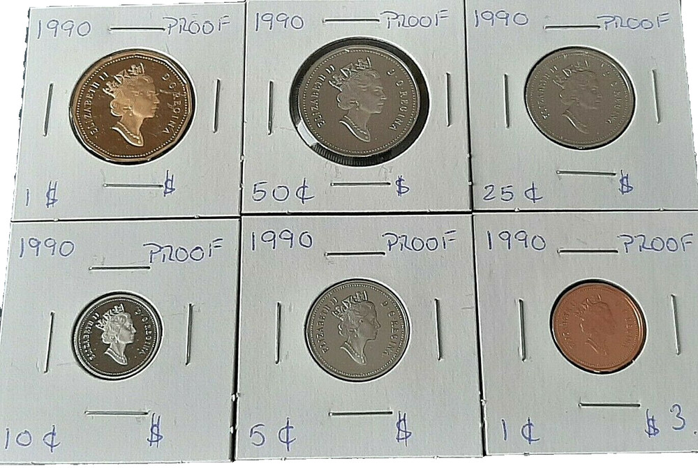 1990 Loonie Dollar Canada Proof Set