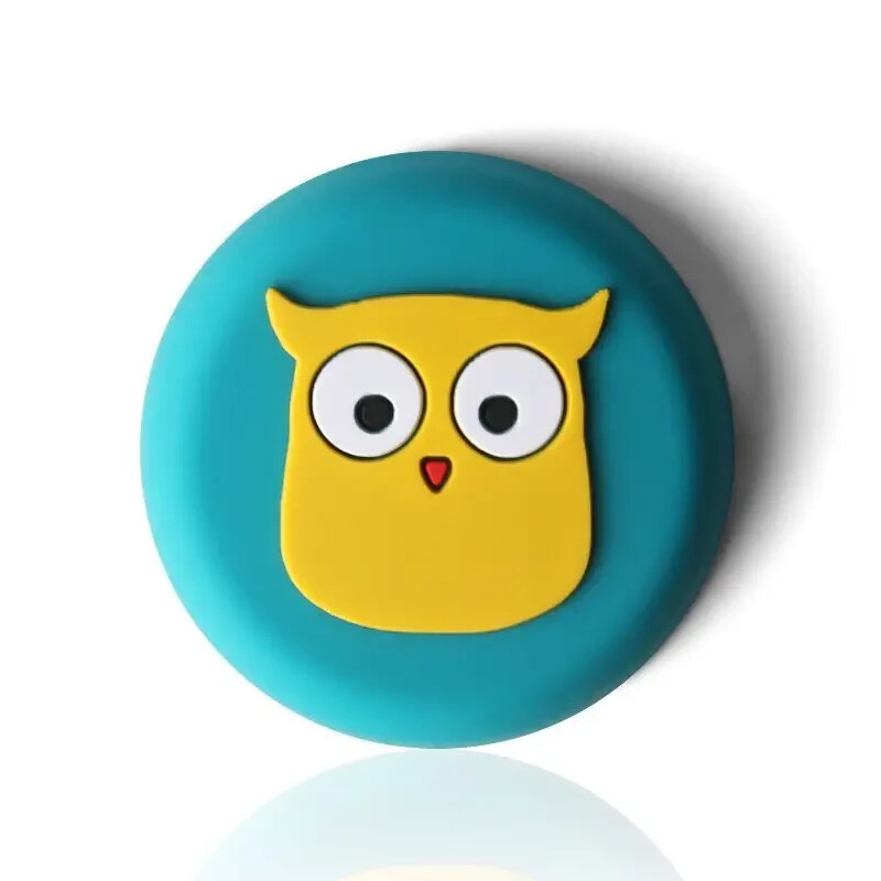New - ( 2 pcs . ) Door Stopper, Wall Protector For Door Knobs & Handles -- owl