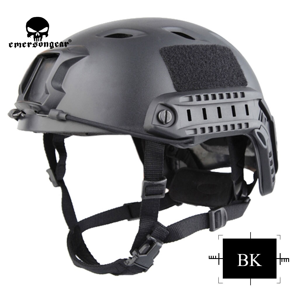 Emerson BJ Type Tactical Fast Helmet Advanced Adjustable Head Size w/ Side Rail