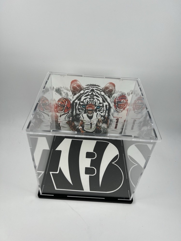 Ja’Marr Chase Custom Mini Helmet Display or Card Display - Bengals