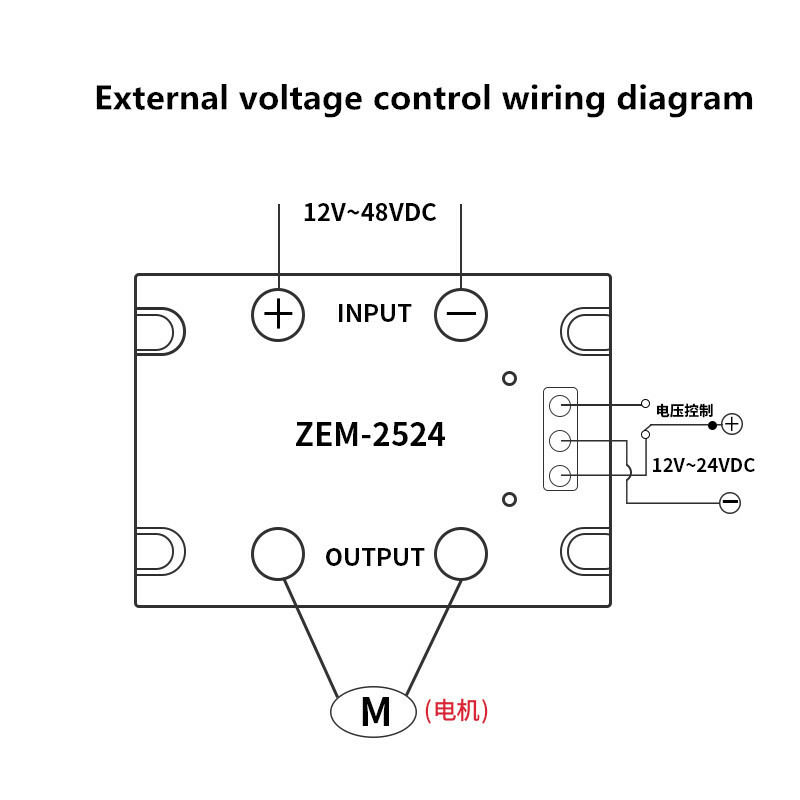 High-power DC motor forward and reverse control module 65A 48V