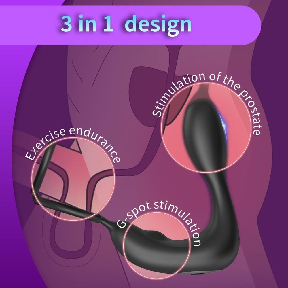 Prostatic Stimulor Dual Motor Massager Multiple Modes Mini Shock for Men