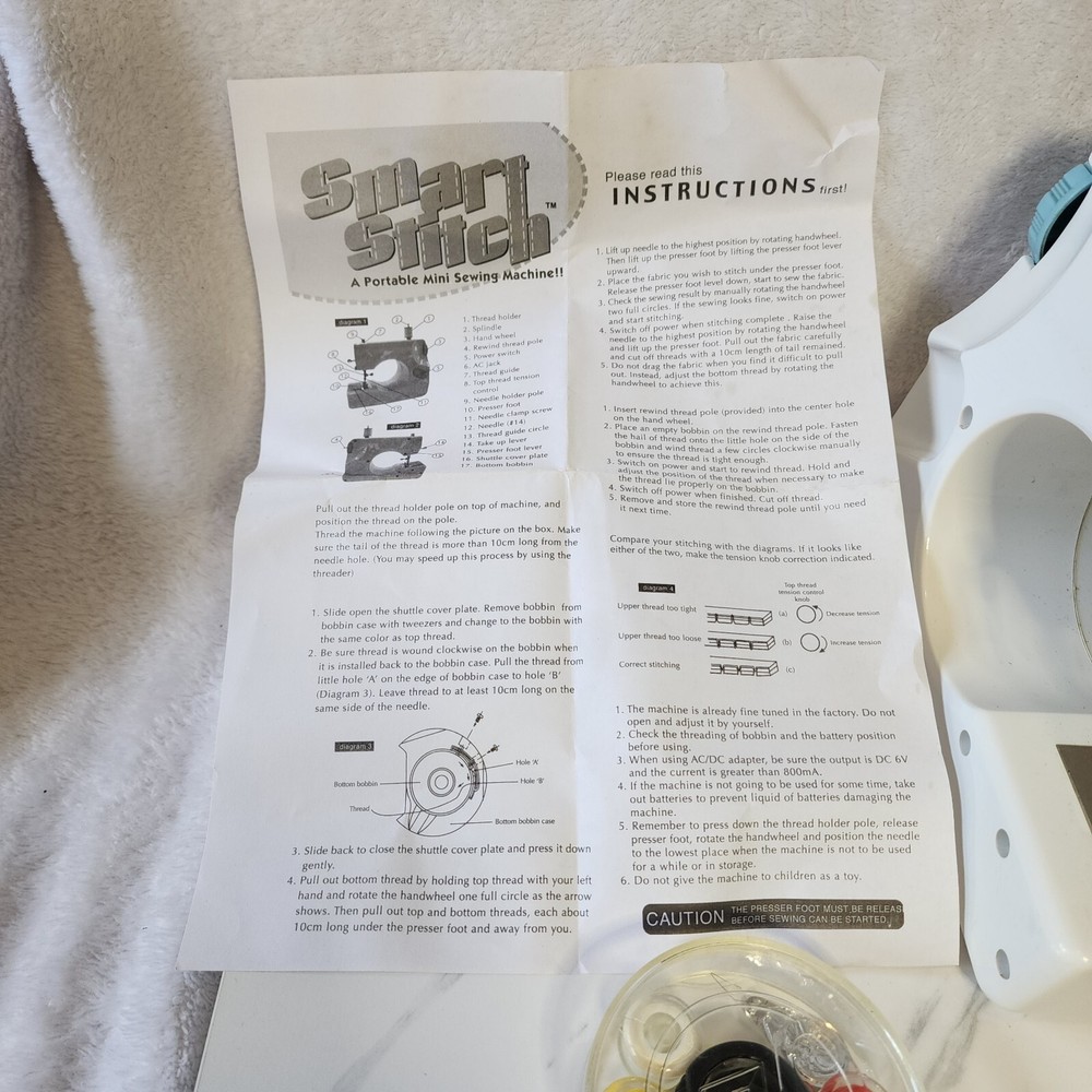 Smart Stitch Portable Mini Sewing Machine Battery Operation