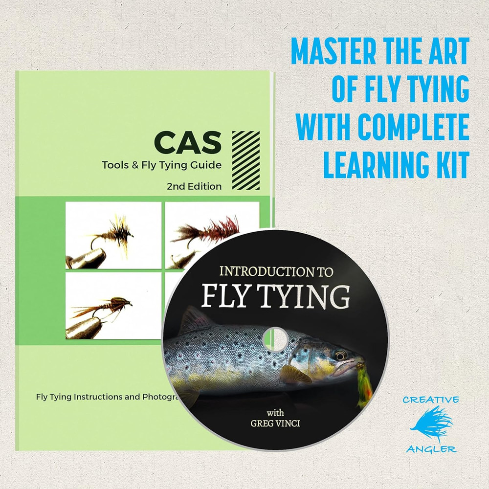 CREATIVE ANGLER Deluxe Fly Tying Kit - Complete Tools Kit, Ideal for Beginners a