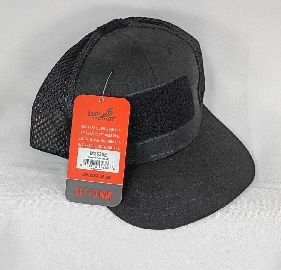 Lancer Tactical Ripstop Adhesion Operator Cap - BLACK