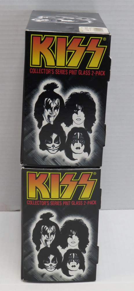KISS PINT GLASSES LIVE SHOTS SET OF 4 NEW IN 2 BOXES