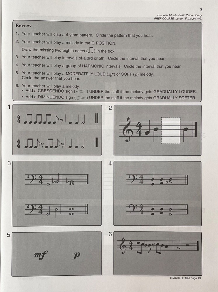 ALFREDS Basic Piano Library Prep Course Young Beginner Activity Ear Training LOT