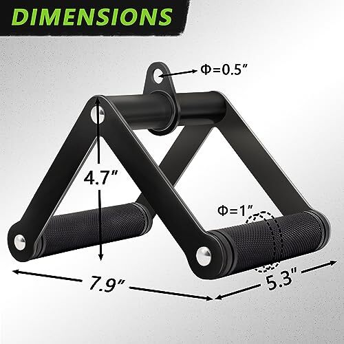 Howffite Double D Row Handle Cable V Bar Attachment for Gym Workout