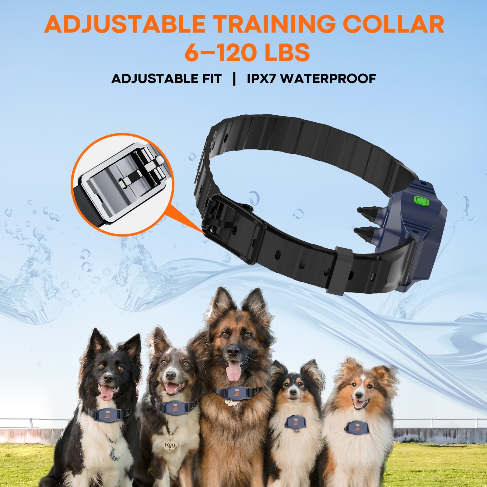 2-Dog Wireless Dog Fence & 1100 YD Remote Training Collar Duo Kit Waterproof
