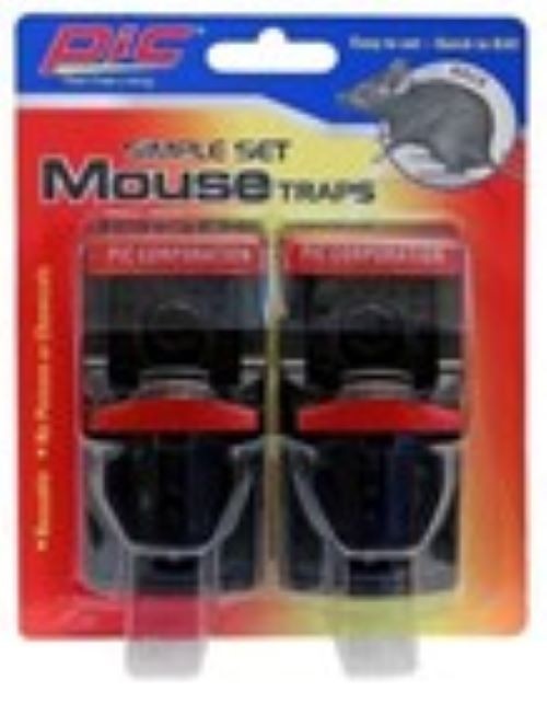 PIC  PMT-2  Simple Set Mouse Trap   Case/6 - 2/pks