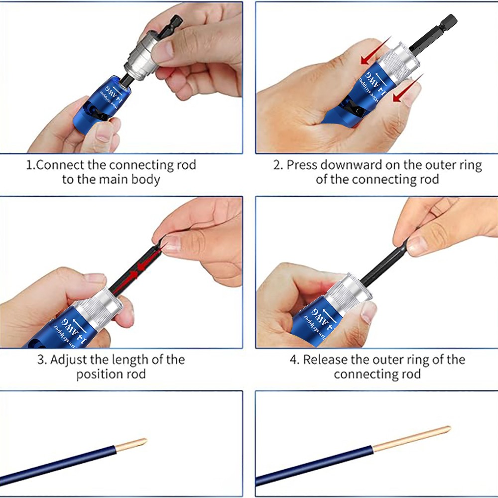 Wire Stripper for Drill Wire Stripping and Twisting Tool Upgrade Electrical Kits