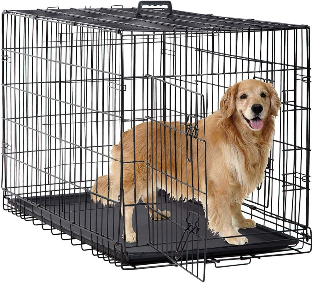 18,24,30,36,42,48" Dog Crates for Large Dogs Folding Mental Crates Dog Kennels