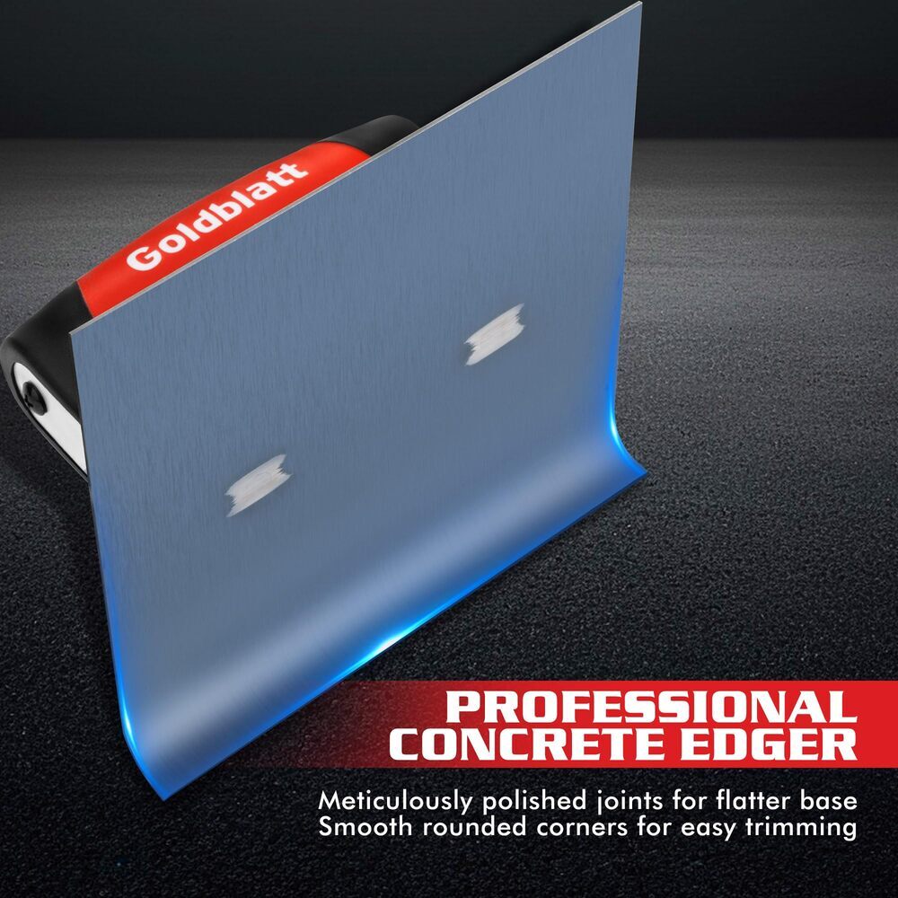 Goldblatt Concrete Edger Tool 6x6" Steel Edger 1/2"R 5/8"D Concrete Finish Tools