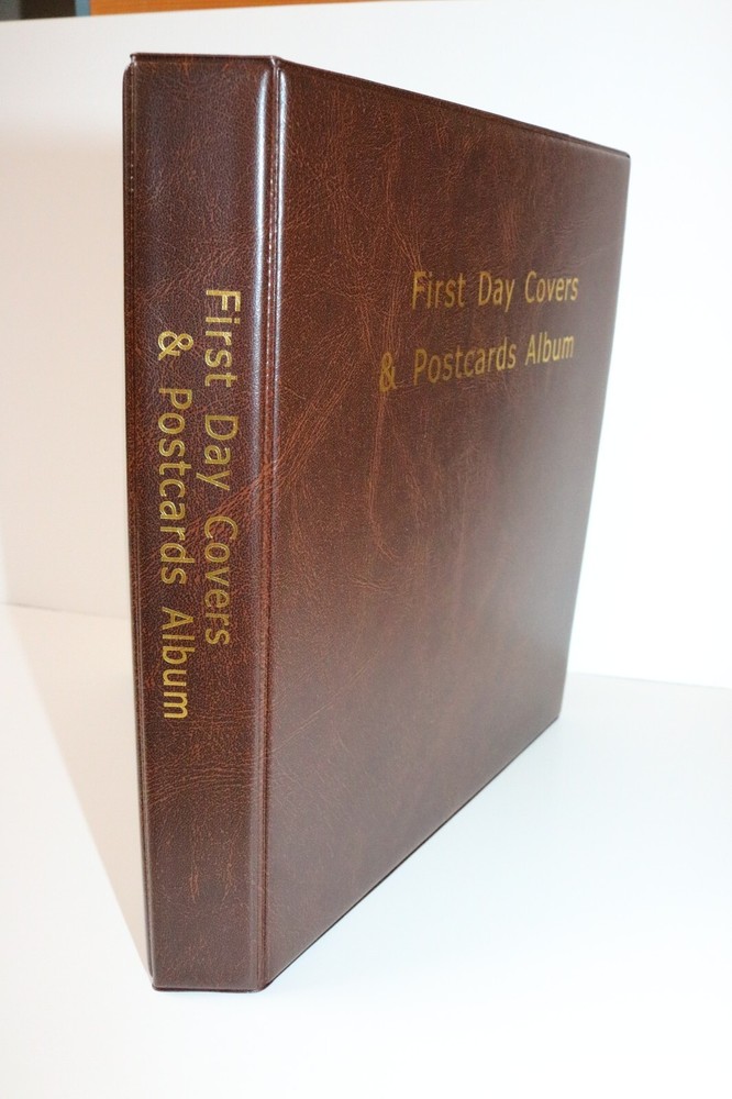 **New 500 First Day Covers & Postcards Album (Brown) & Extra 50 US FDCs 4 FREE.