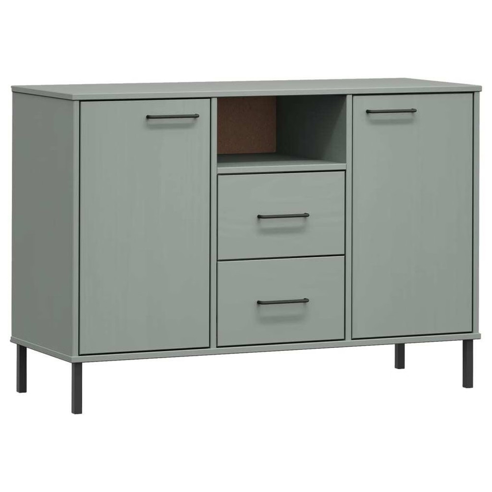 Sideboard Grey Solid pine wood, metal Medium Sideboard