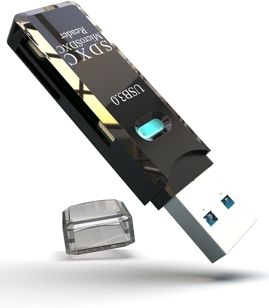 USB3.0 Micro SD Card Reader, 5Gbps 2-In-1 SD Card Reader to USB Adapter, Mem...