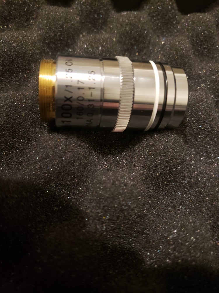 AmScope PA100X-IRIS 100X (Oil) Darkfield Microscope Plan Objective w/ Iris