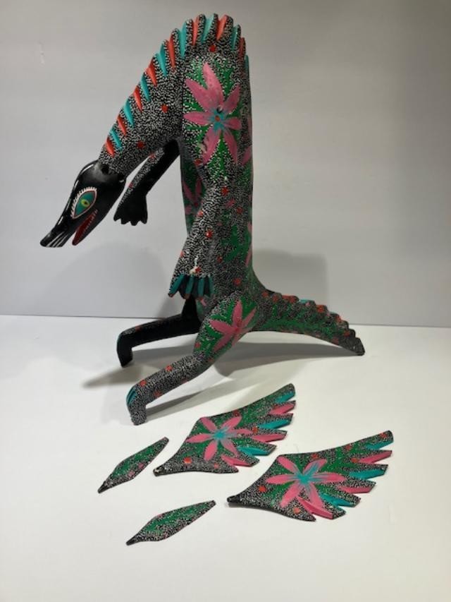 DRAGON Standing Hand Carved Oaxacan Folk Art Oaxaca Mexico