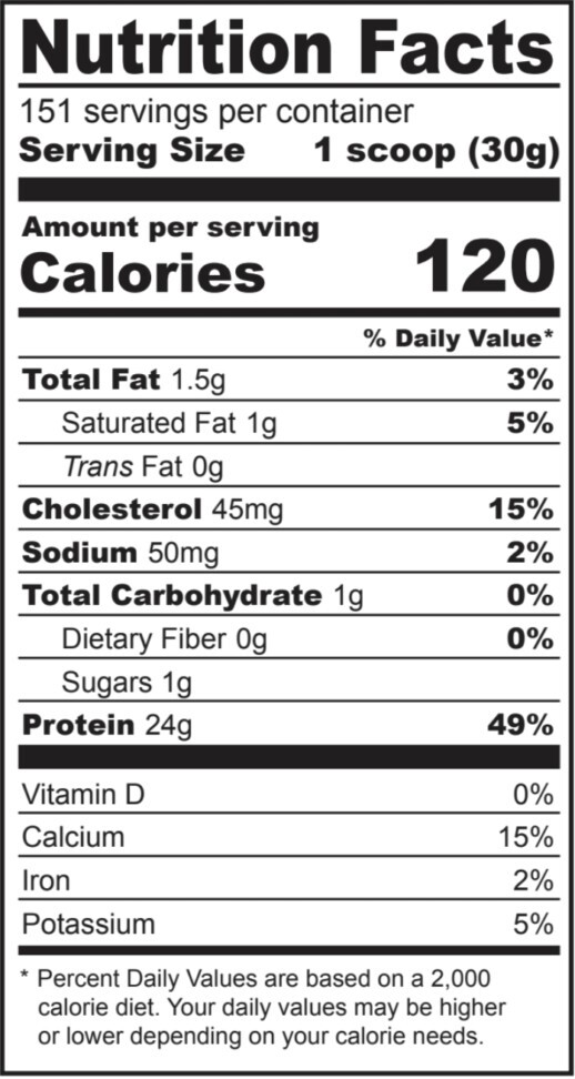 Unflavored Whey Protein Concentrate 5lbs - BFDNutrition