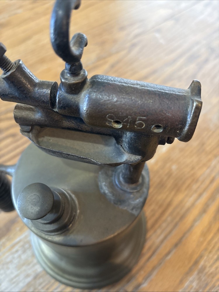 Vintage Brass Blow Torch Steampunk Unknown Maker Nice!