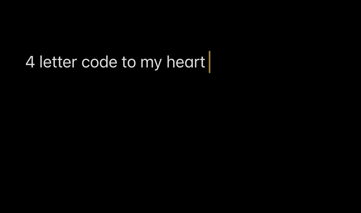 Code to my heart