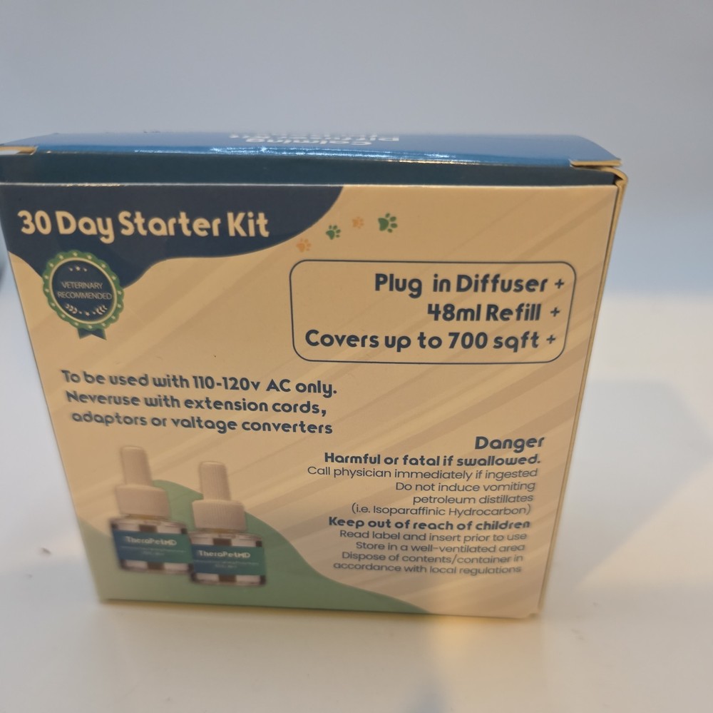 TheraPet MD Advanced Dog Calming Diffuser Kit refill Open box