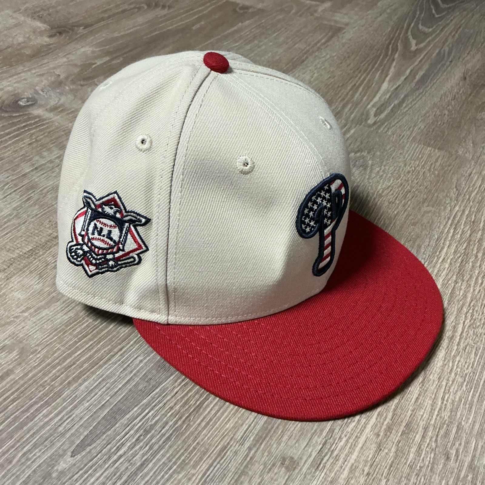 Alec Bohm 2024 Phillies 4th Of July Team / Game Issued Hat - MLB COA