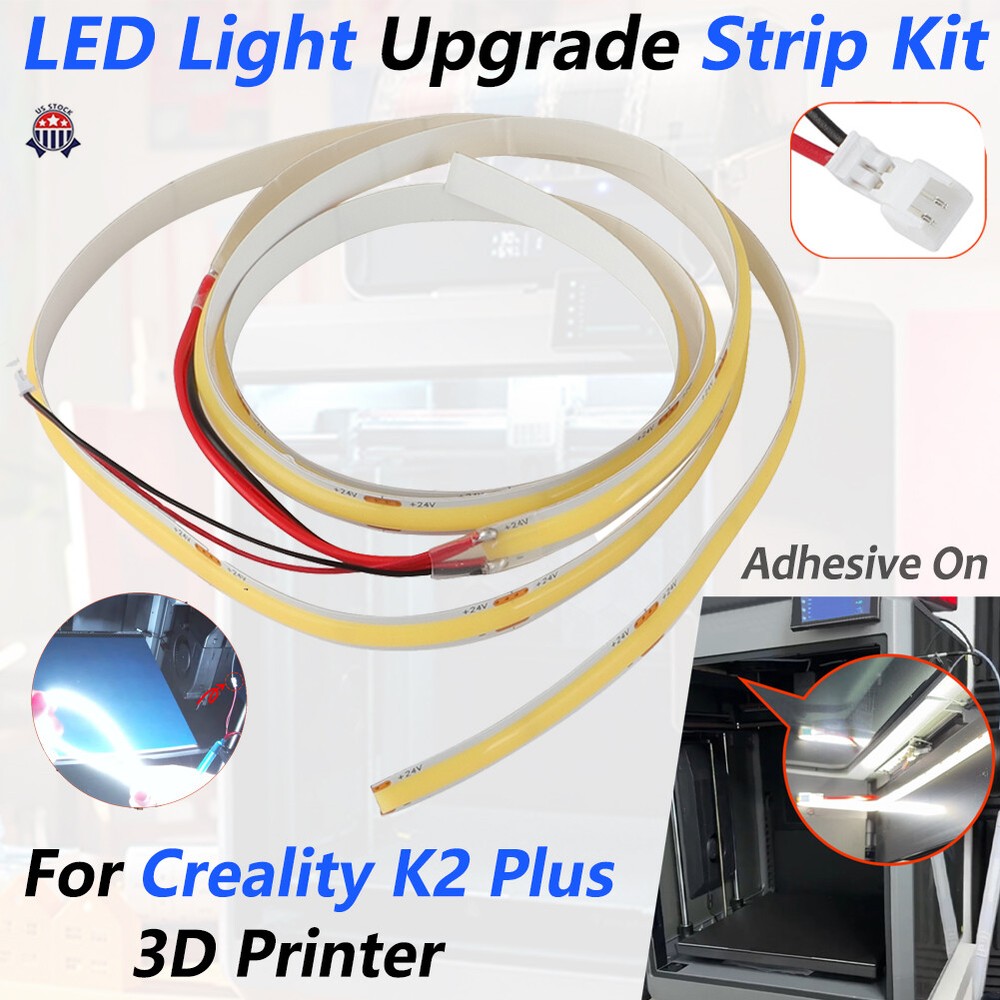 For Creality K2 Plus 3D Printer LED Light Strip Upgrade Kit COB Light Plug-Play