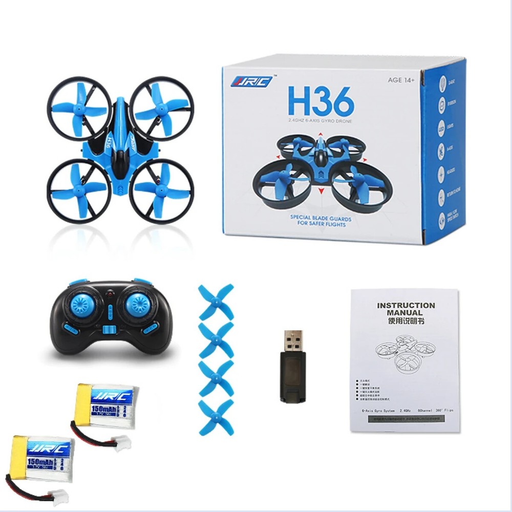H36 Mini Rc Drone with 2/3 Battery Remote Control Quadcopter Headless Helicopter