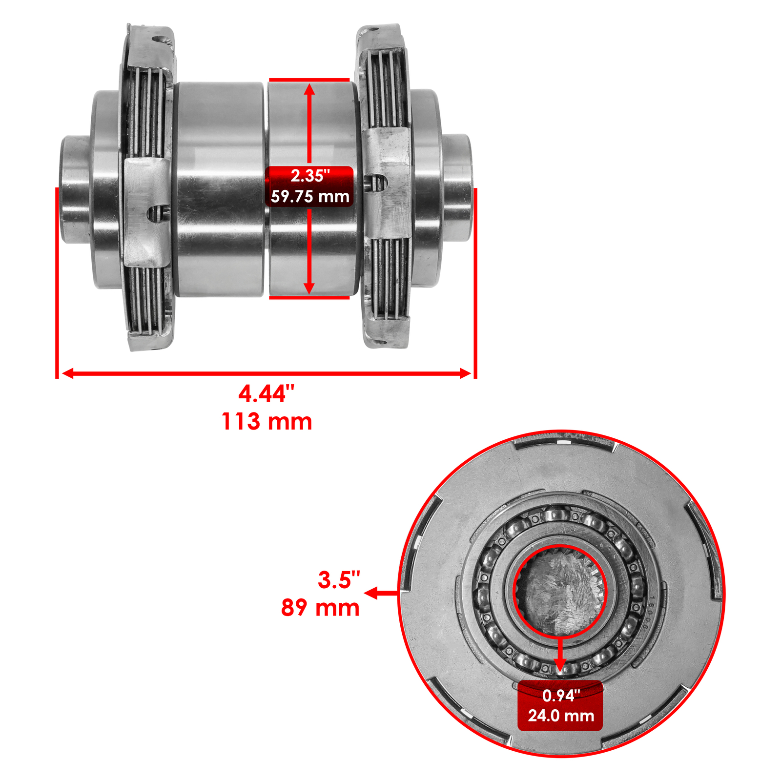 Caltric 3235202 Front Differential Output Hub For Polaris Sportsman 550 EPS 2011