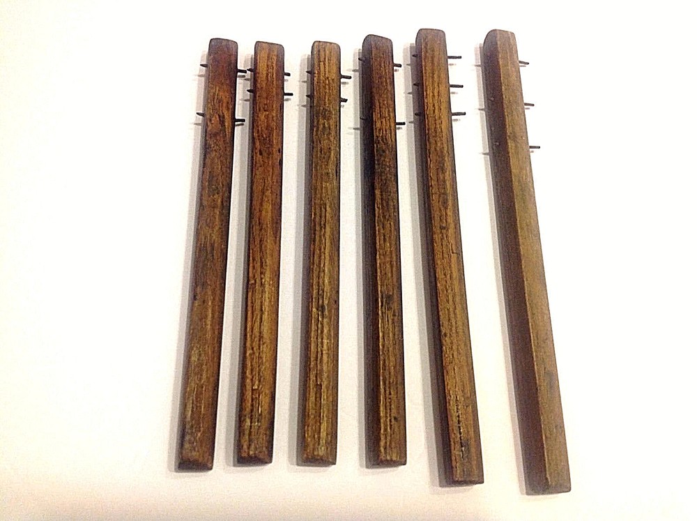 Antique 6 Wood Scribe Inserts 9 1/2 - 10" long