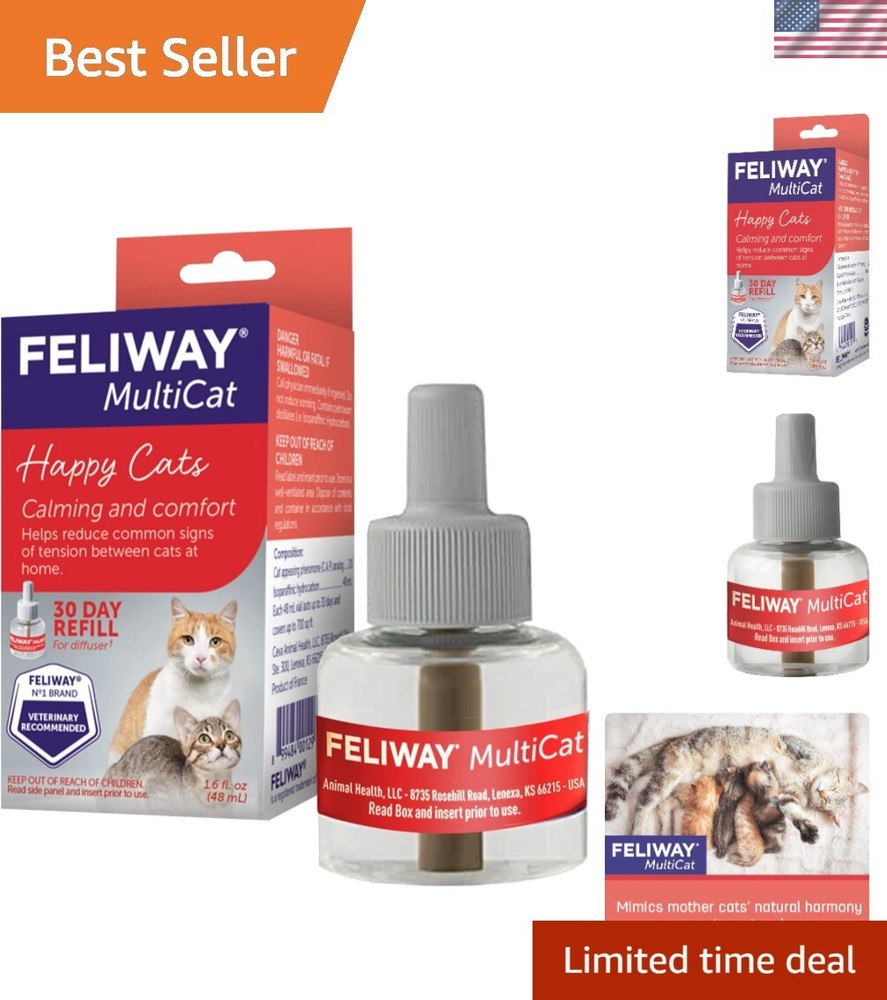 Natural Cat Harmony Solution - MultiCat Calming Pheromone Refill Pack