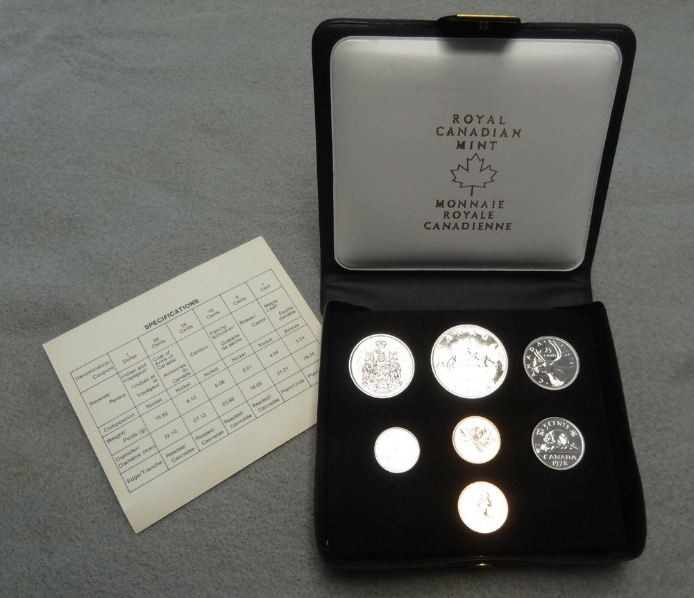 1978 CANADA 7 COIN UNCIRCULATED SET LOOKS PROOFLIKE