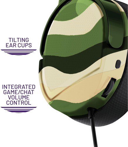PC Accessory: Wired Headset - 4Gamers C6-100 WAVE - Forest Camo: Compatible with