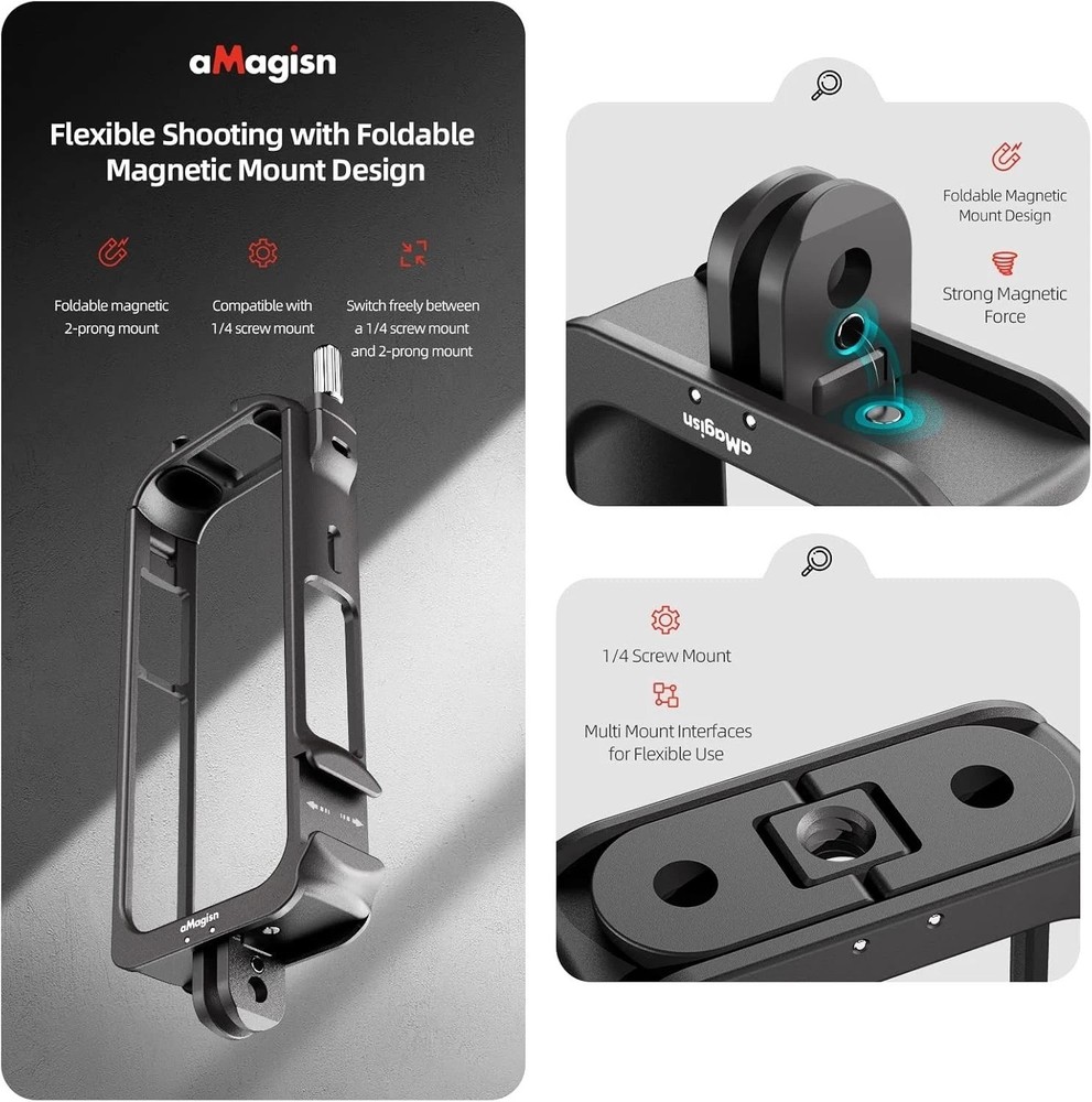 Durable Protective Housing for Insta360 X3 with Lens Guards & Screen Protector