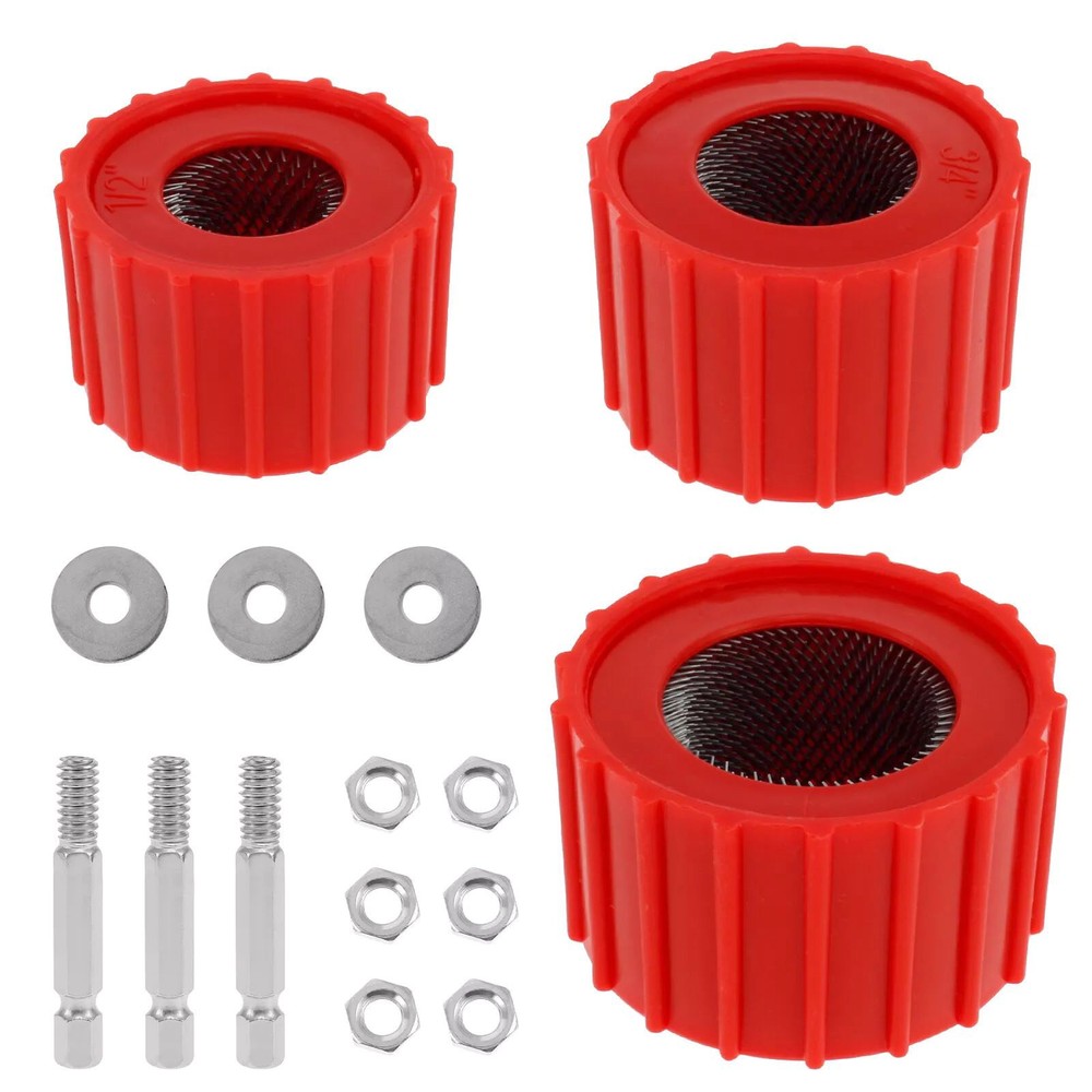 3PCS Pipe Installation Copper Pipe Cleaner Copper Pipe Brush Set Cleaning Tool